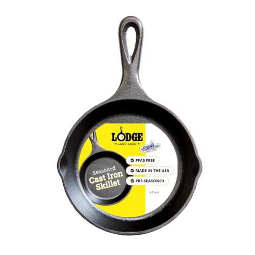 Lodge Seasoned Cast Iron Skillet - PFAS-Free, Non-Toxic Cookware - ...