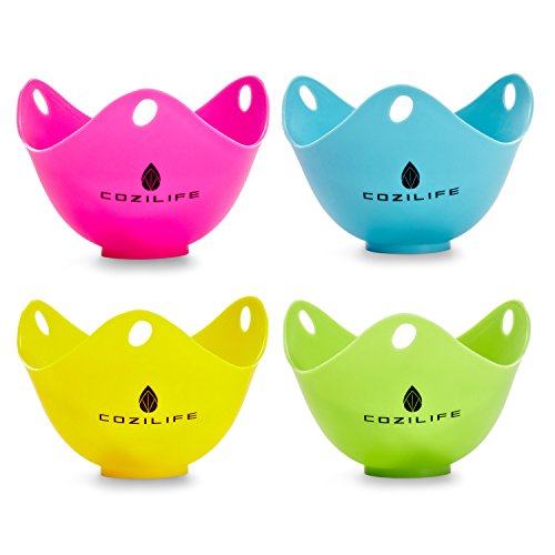 Egg Poacher – COZILIFE Silicone Egg Poaching Cups with Ring ...