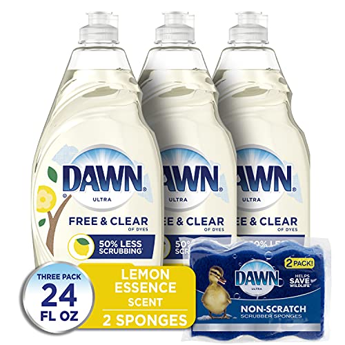 Dawn Free & Clear Dishwashing Liquid Dish Soap (3x24 oz) ...