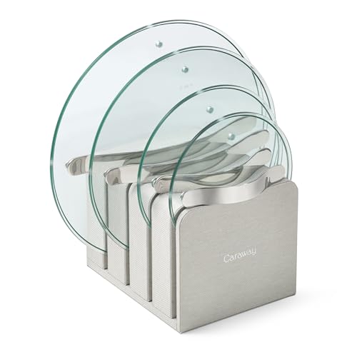 Caraway Glass Lids Set for Pots and Pans - Made With Tempered Glass - Sized to Fit Caraway Ceramic-Coated & Stainless Steel Cookware - Includes 4 Sizes - 7