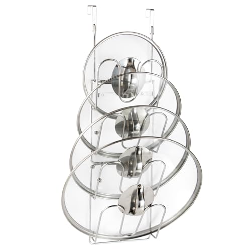 YQh The-Cabinet Pot Lid Organizer,Door Mounted Pot cover rack,Pot Lid ...