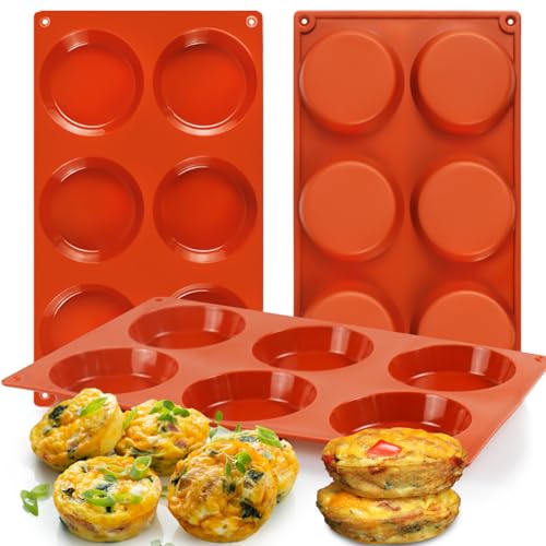 Palksky Silicone Egg Molds for Oven Baking, 3 Pcs 6-Cavity ...
