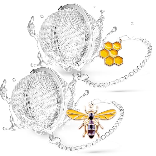 Tea Strainers for Loose Tea, Set of 2 TeaSanavie Stainless ...