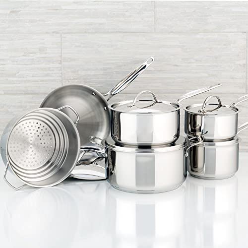 Meyer - Confederation 11-Piece Stainless Steel Cookware Set, Induction Cooktop Compatible - Made in Canada