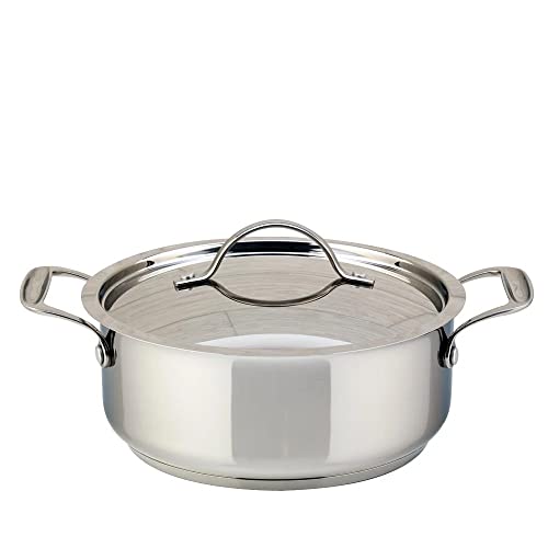 Meyer - Confederation Stainless Steel Casserole Pan with Lid, Induction Cooktop Compatible (3L/3.2qt) - Made in Canada