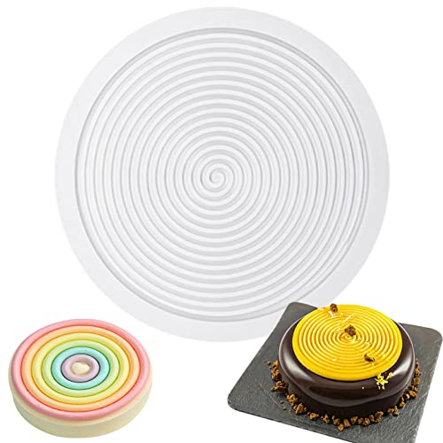Circle Baking Pan Tourbillon Round Silicone Mold Disc Diameter 8inch