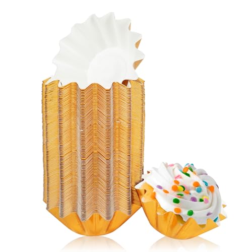 100 PCS Baking Cups Cupcake Liner Flared Brioche Standard Muffin ...