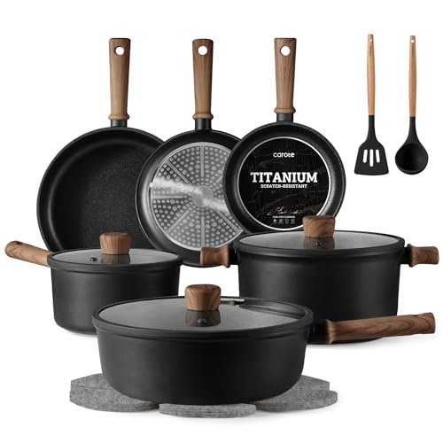 CAROTE Titanium Nonstick Cookware Set