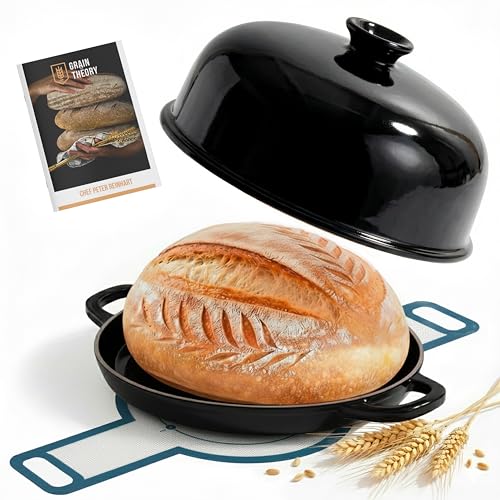 Kook Bread Oven, with Lid and Handles, Enameled Cast Iron ...
