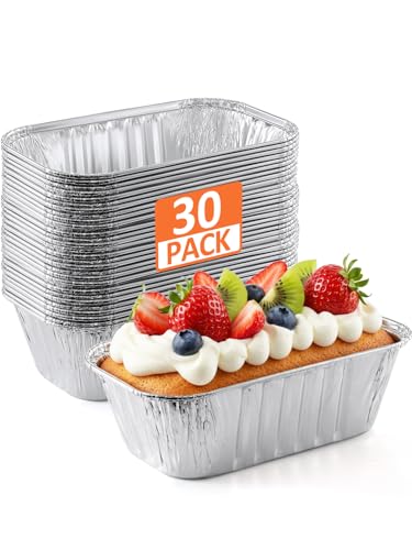 NEEBAKE 30 Pack 6x3.5x2 Disposable Aluminum Loaf Pans - 1 ...