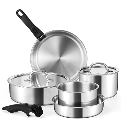 cookware with removable handles