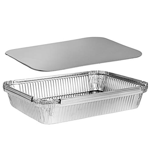 PLASTICPRO Disposable 4 LB Aluminum Takeout Tin Foil Oblong Baking ...
