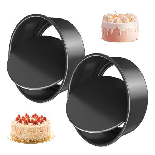indigywve 2 Piece 8 Inch Round Chiffon Cake Pan Set, ...