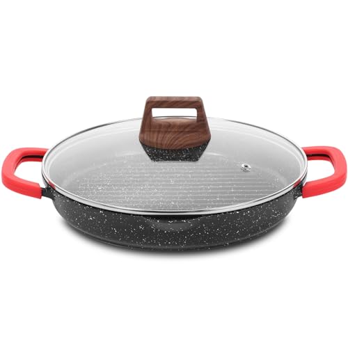 ESLITE LIFE Nonstick Grill Pan for Indoor Cooking, Versatile Induction ...