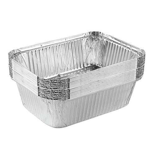 PLASTICPRO Disposable 5 LB Aluminum Takeout Tin Foil Baking Pans ...