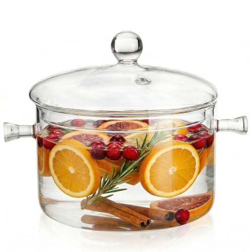 Jucoan 1.5L/50oz Glass Saucepan with...