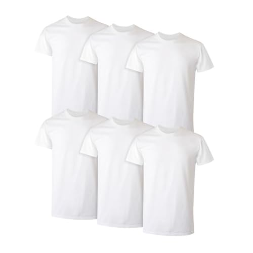 Hanes Mens Cotton, Moisture-wicking Crew...
