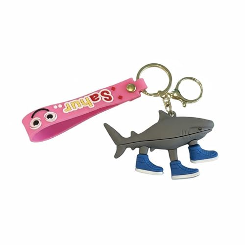 Italian Brainrot Animals Keychain, Blue Shark