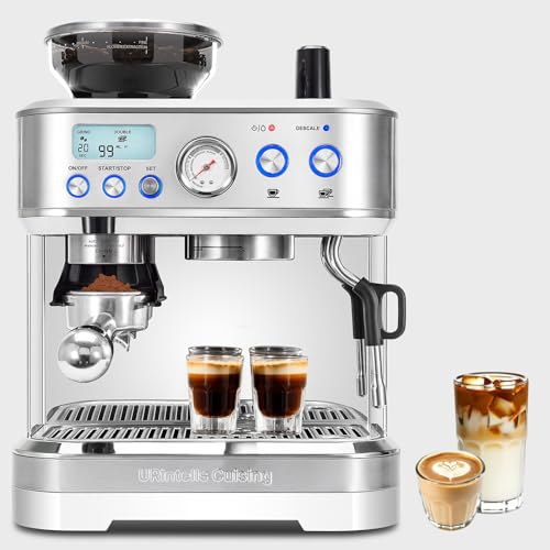 URintells Cuising Espresso Machine with Grinder PID 15 Bar ULKA Pump