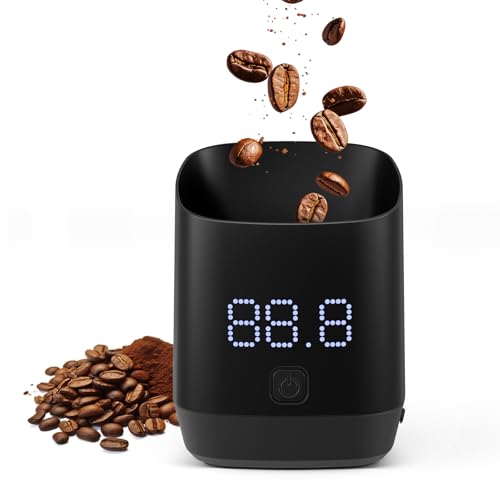 Digital Coffee Scale, Digital Coffee Bean Dosing Cup, 0.1g High Precision Mini Coffee Scale for Pour Over, Espresso, and French Press, Rechargeable Coffee Scale with LED Display, Tare Function