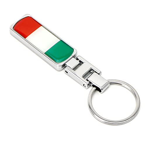 iJDMTOY Italian Flag Stripe Keychain
