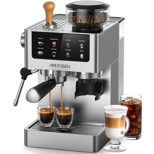 AIRMSEN 20-Bar Espresso Machine with Grinder